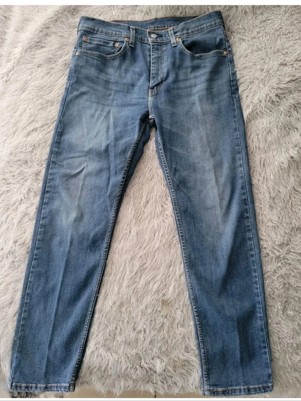 Vintage Y2k Levi's  502 Jeans 34x30 Dark Blue Wash Denim Straight Leg Mid Rise